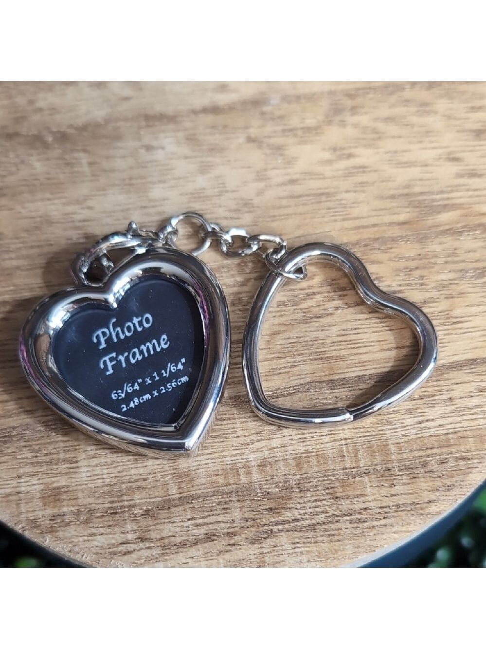 Keychain Photo Frame Heart Charm - Picture 1 of 5